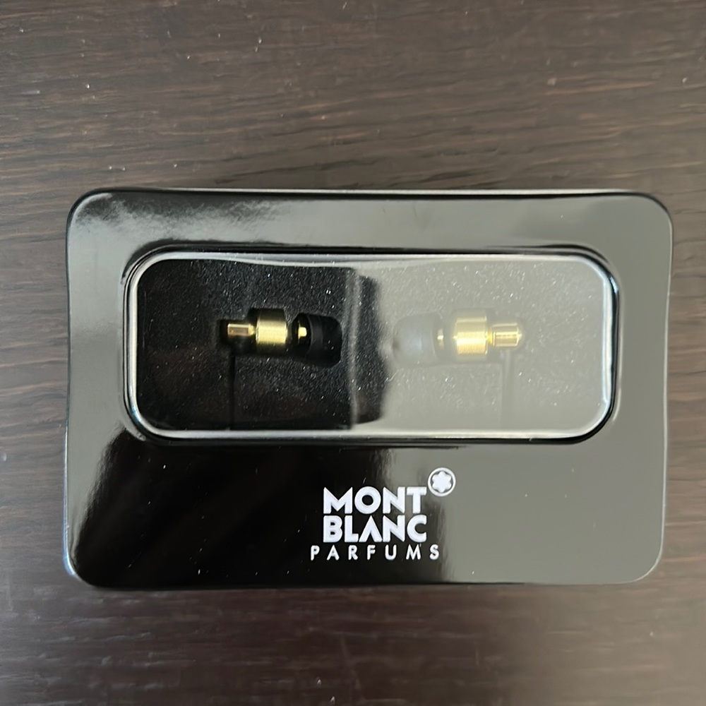 Brand new Mont Blanc headphones - great for gifts, travel, etc.